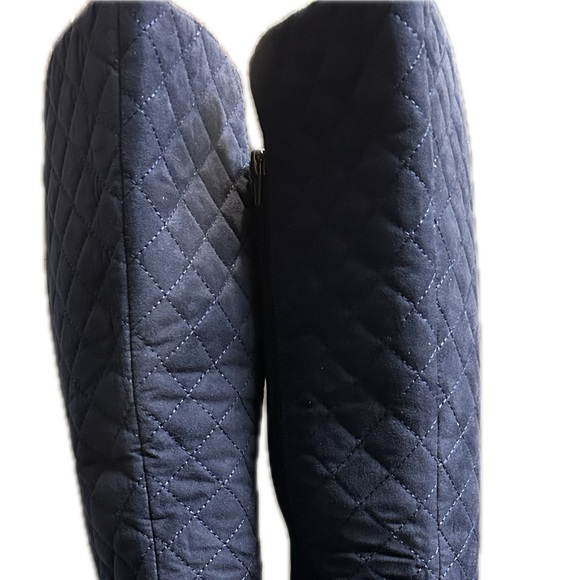 ARGO Quilted Nice Blue Faux Suede boots. Size 10 NWOT - Picture 6 of 16